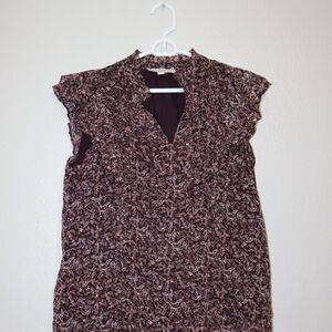 LOFT Brown Patterned Women's Blouse